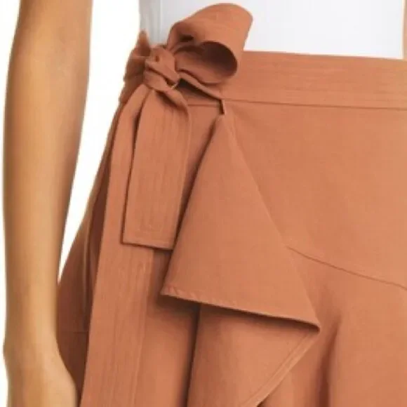 ?ALC Adelaide side tie wrap skirt deep Amber new without tags - Picture 10 of 11